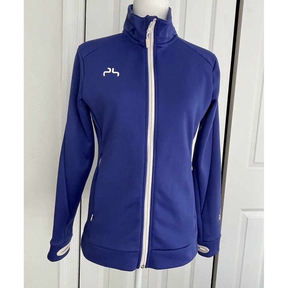 powderhorn  Blue Jacket  Full Zip Long Sleeves Fleece Lining Women Medium